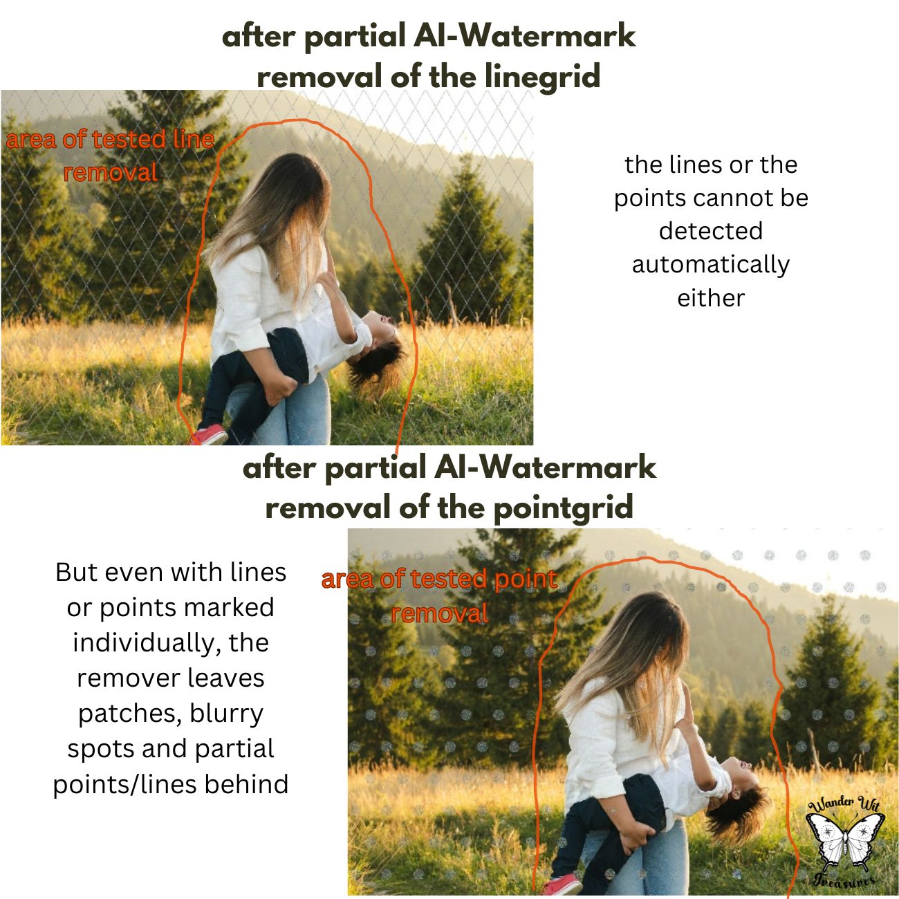 Ai-resistant Watermark Bundle of 4 - Linegrid, Pointgrid, "Do Not Copy" & "Proof"