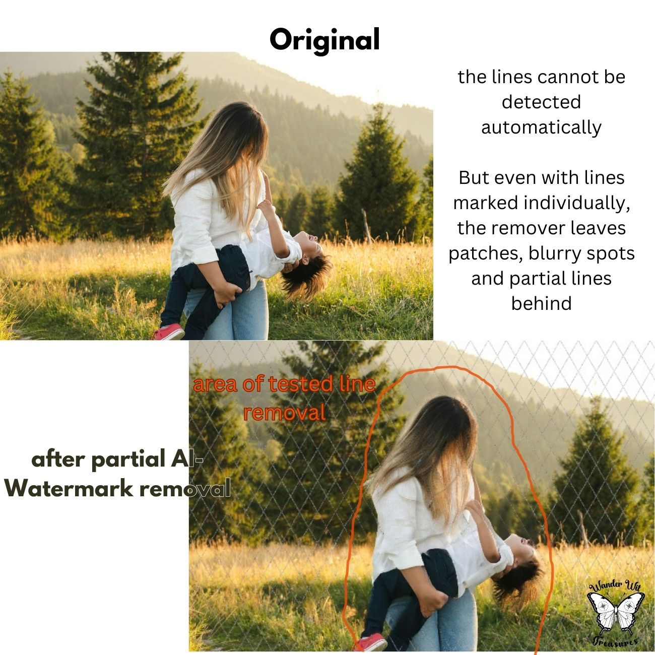 AI-Resistant Watermark Linegrid