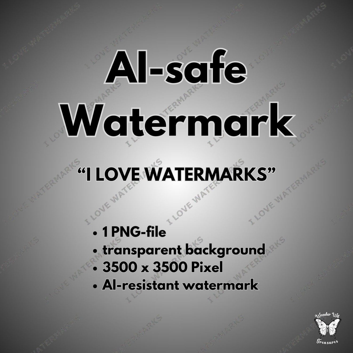AI-Resistant Watermark "I Love Watermarks"