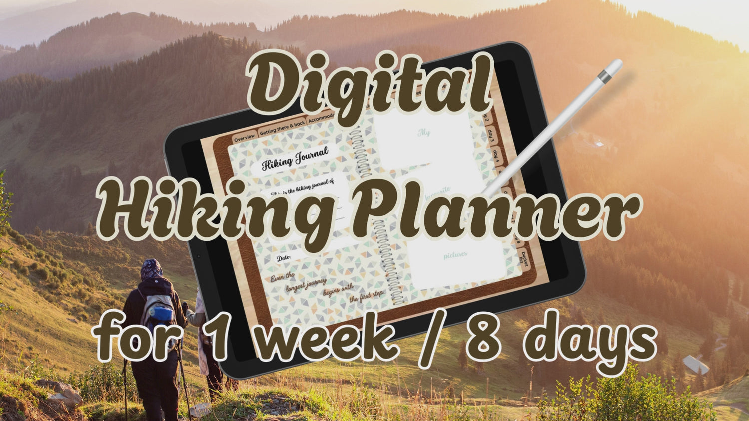 Digital Hiking Planner – 1 Week
